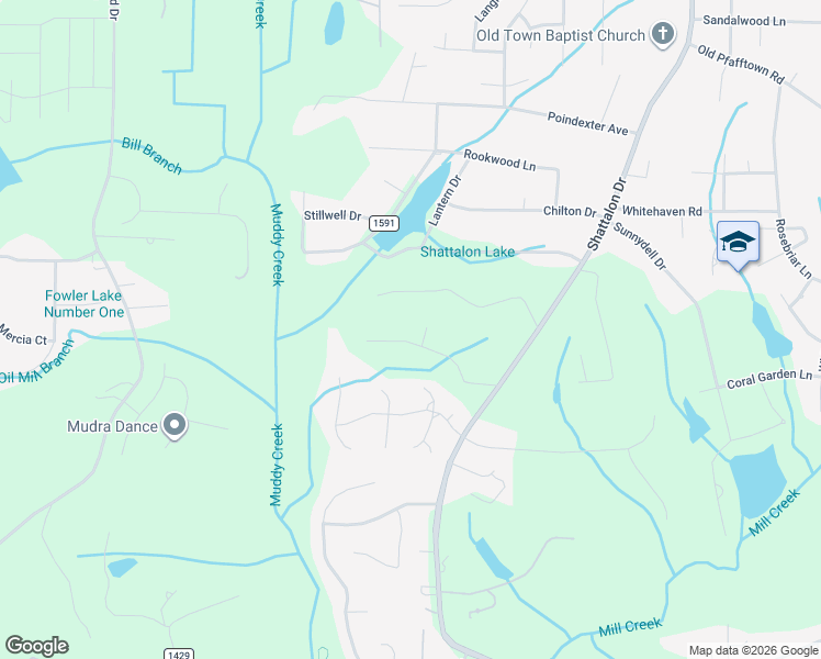 map of restaurants, bars, coffee shops, grocery stores, and more near 3985 Philpark Drive in Winston-Salem