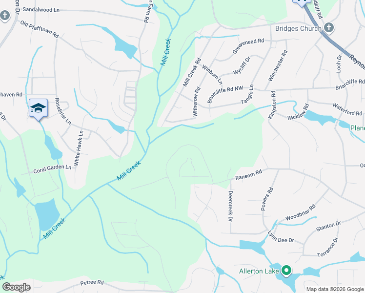 map of restaurants, bars, coffee shops, grocery stores, and more near 4360 Witherow Road in Winston-Salem