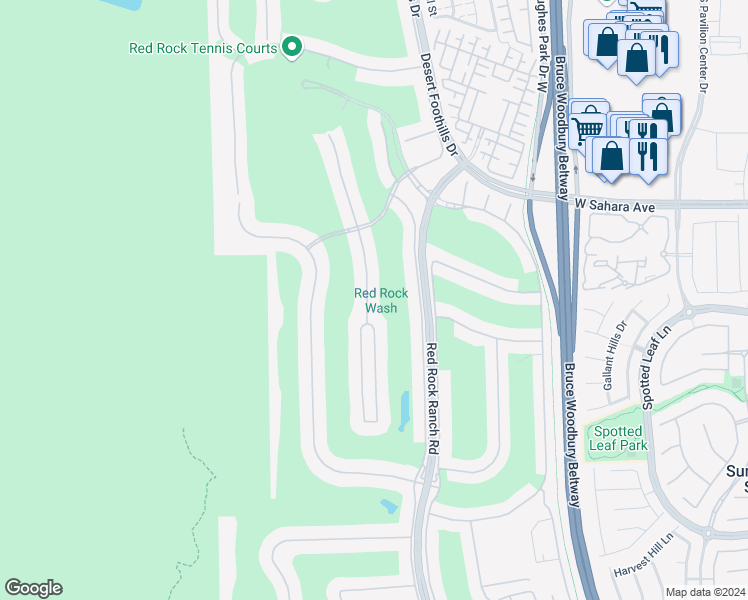 map of restaurants, bars, coffee shops, grocery stores, and more near 2690 Grassy Spring Place in Las Vegas