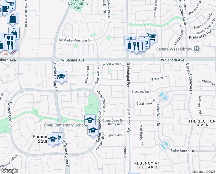 map of restaurants, bars, coffee shops, grocery stores, and more near 10353 Trailing Dalea Ave in Las Vegas
