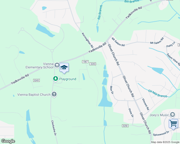 map of restaurants, bars, coffee shops, grocery stores, and more near 2565 Lake Forest Drive in Winston-Salem