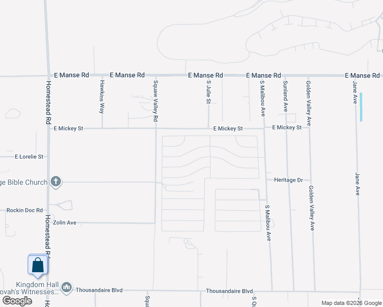 map of restaurants, bars, coffee shops, grocery stores, and more near 3641 Marathon Drive in Pahrump