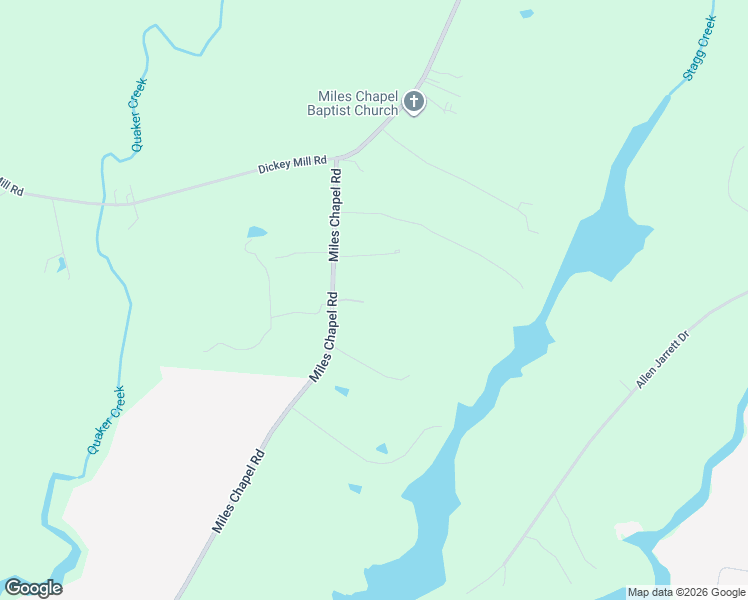 map of restaurants, bars, coffee shops, grocery stores, and more near 2023 Miles Chapel Road in Mebane