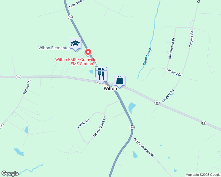 map of restaurants, bars, coffee shops, grocery stores, and more near in Wilton