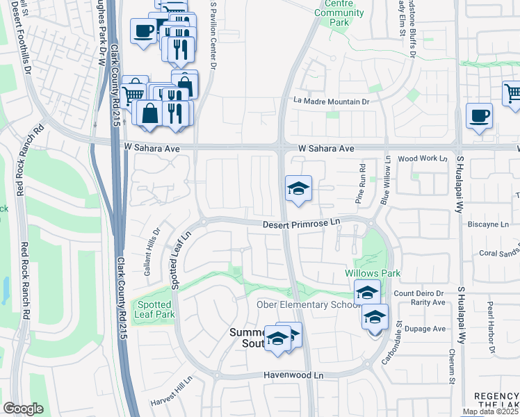 map of restaurants, bars, coffee shops, grocery stores, and more near 2713 Good Fellows Street in Las Vegas