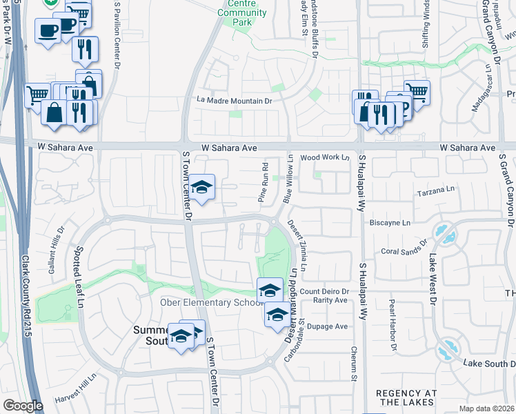 map of restaurants, bars, coffee shops, grocery stores, and more near in Las Vegas