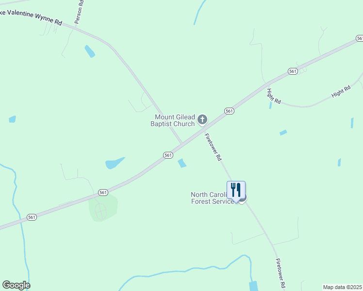 map of restaurants, bars, coffee shops, grocery stores, and more near 2 Duke Valentine Wynne Road in Louisburg