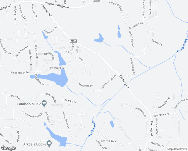 map of restaurants, bars, coffee shops, grocery stores, and more near 5805 Cold Harbor Drive in Greensboro