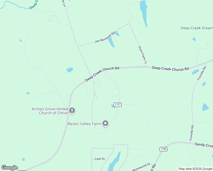 map of restaurants, bars, coffee shops, grocery stores, and more near 1715 Deep Creek Church Road in Burlington