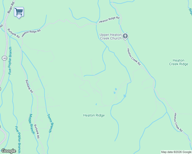 map of restaurants, bars, coffee shops, grocery stores, and more near 422 Eagle Ridge Road in Roan Mountain