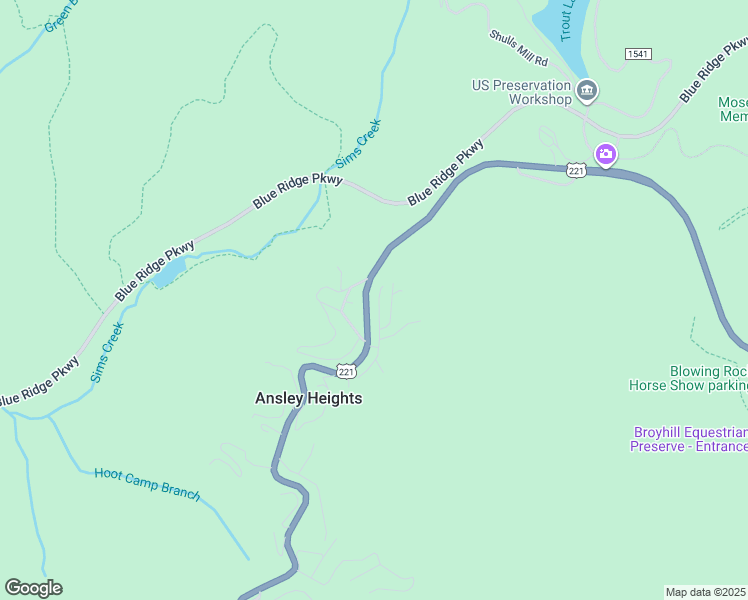 map of restaurants, bars, coffee shops, grocery stores, and more near 140 Foggy Hollow in Blowing Rock