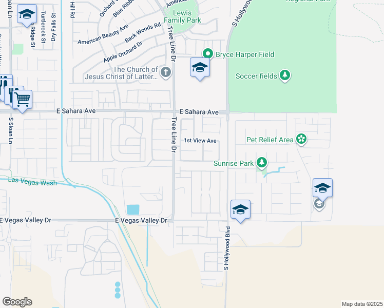 map of restaurants, bars, coffee shops, grocery stores, and more near 6471 Dune Point Court in Las Vegas