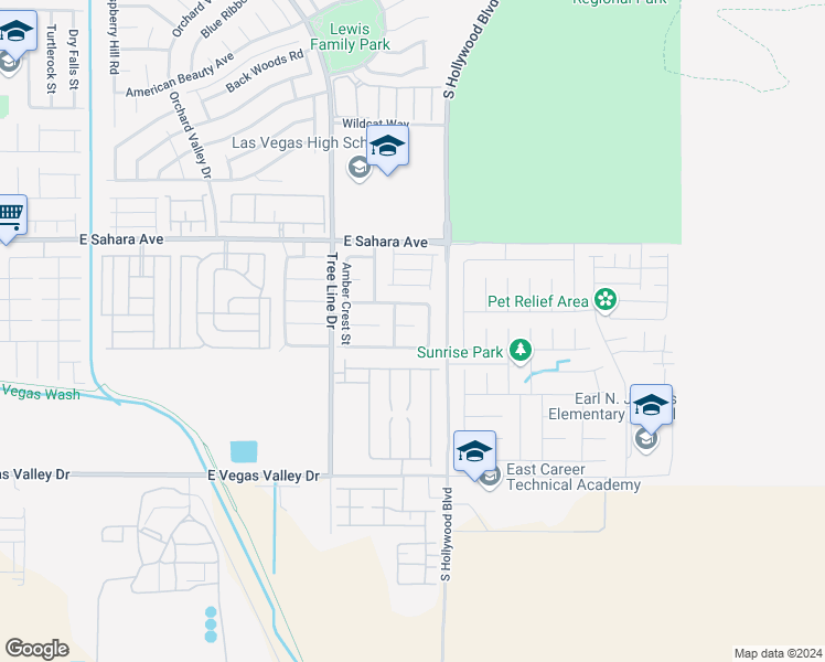 map of restaurants, bars, coffee shops, grocery stores, and more near 6543 Blooming Sun Court in Las Vegas