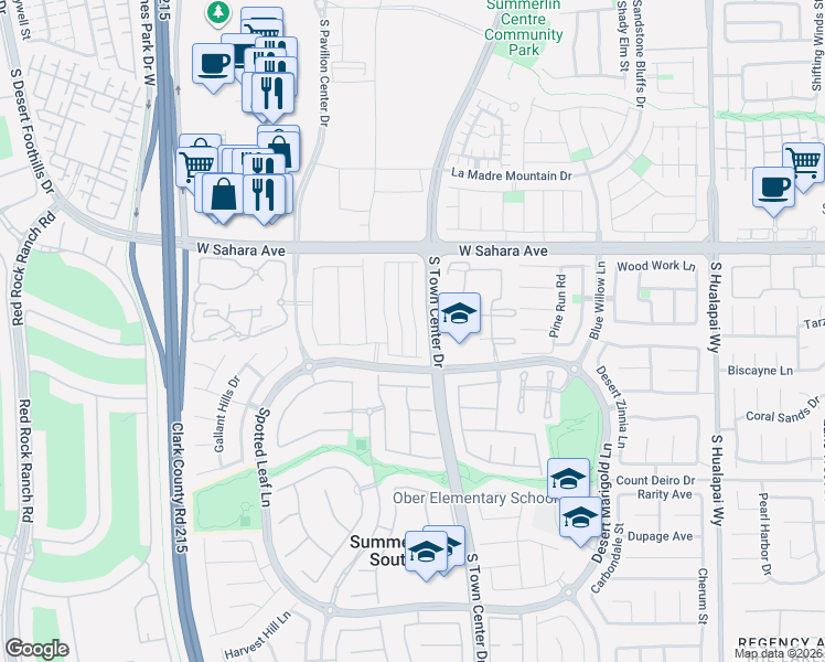 map of restaurants, bars, coffee shops, grocery stores, and more near 2665 Cottonwillow Street in Las Vegas