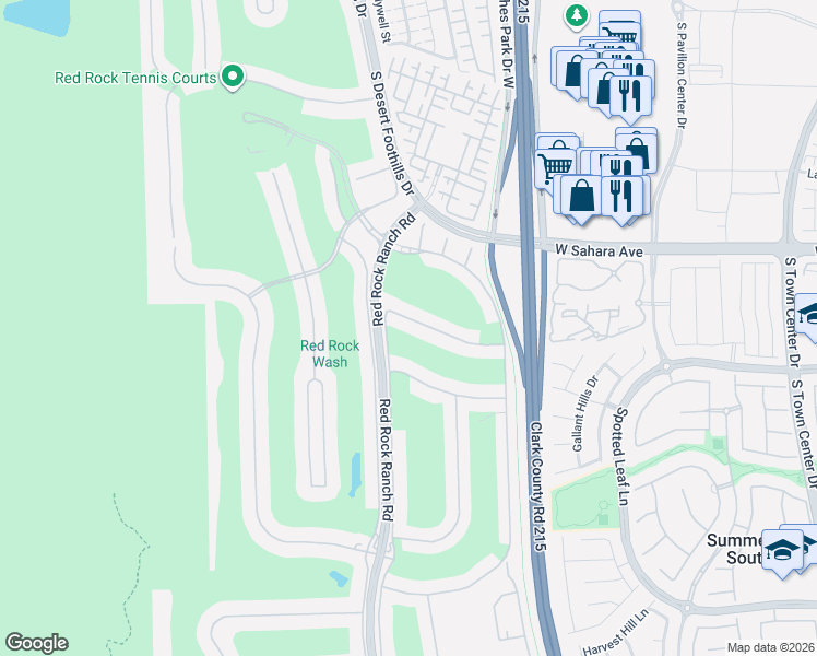 map of restaurants, bars, coffee shops, grocery stores, and more near 11350 Winter Cottage Place in Las Vegas