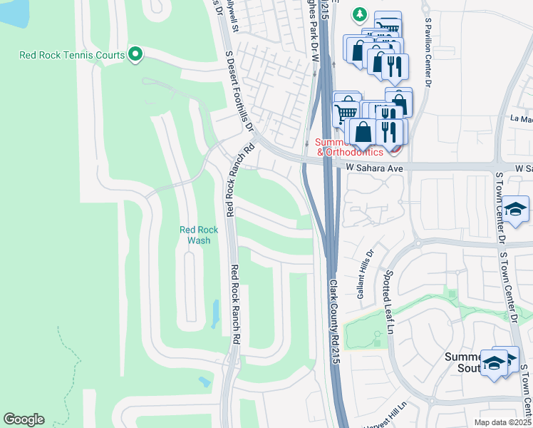 map of restaurants, bars, coffee shops, grocery stores, and more near 11350 Winter Cottage Place in Las Vegas