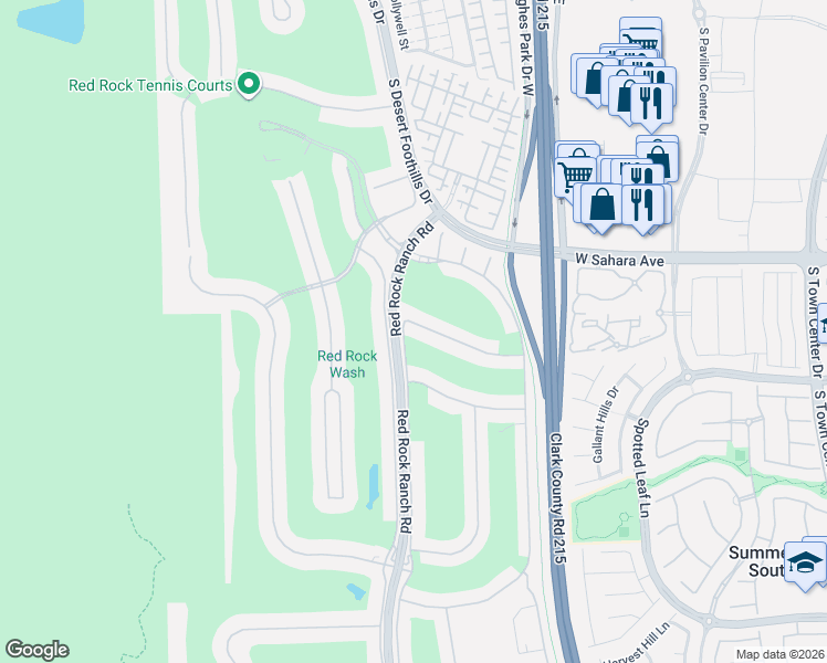 map of restaurants, bars, coffee shops, grocery stores, and more near 11398 Winter Cottage Place in Las Vegas