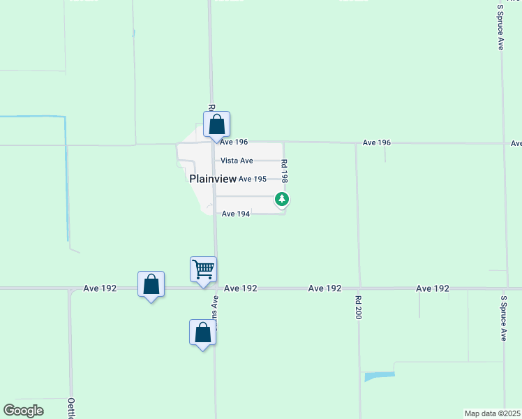 map of restaurants, bars, coffee shops, grocery stores, and more near 19732 Avenue 194 in Strathmore