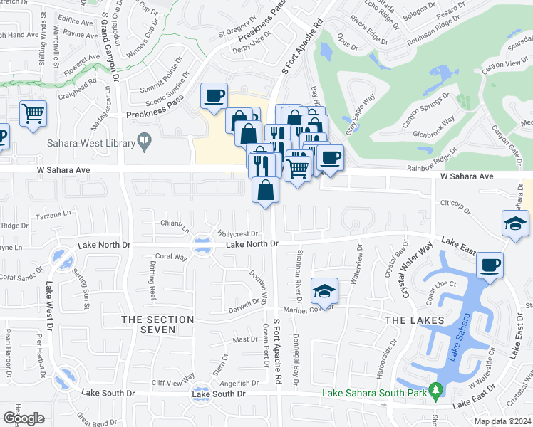 map of restaurants, bars, coffee shops, grocery stores, and more near 2712 Quail Roost Way in Las Vegas