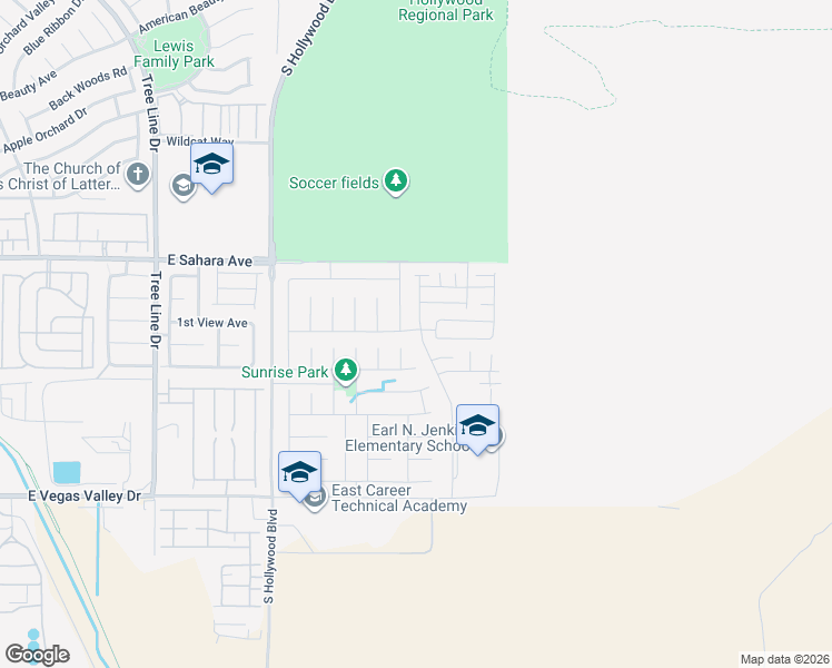 map of restaurants, bars, coffee shops, grocery stores, and more near 2621 Rainbow River Drive in Las Vegas
