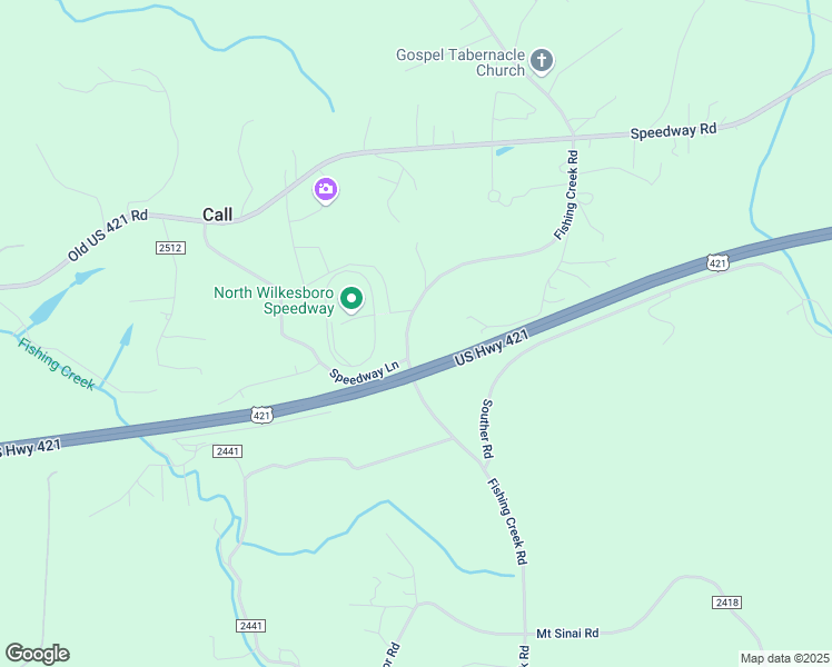 map of restaurants, bars, coffee shops, grocery stores, and more near 3381 Fishing Creek Road in Wilkesboro
