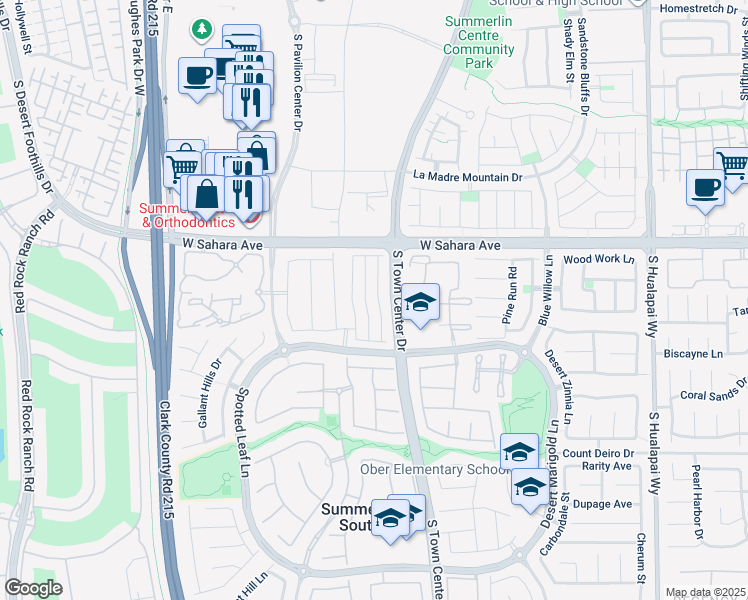 map of restaurants, bars, coffee shops, grocery stores, and more near 2665 Cottonwillow Street in Las Vegas