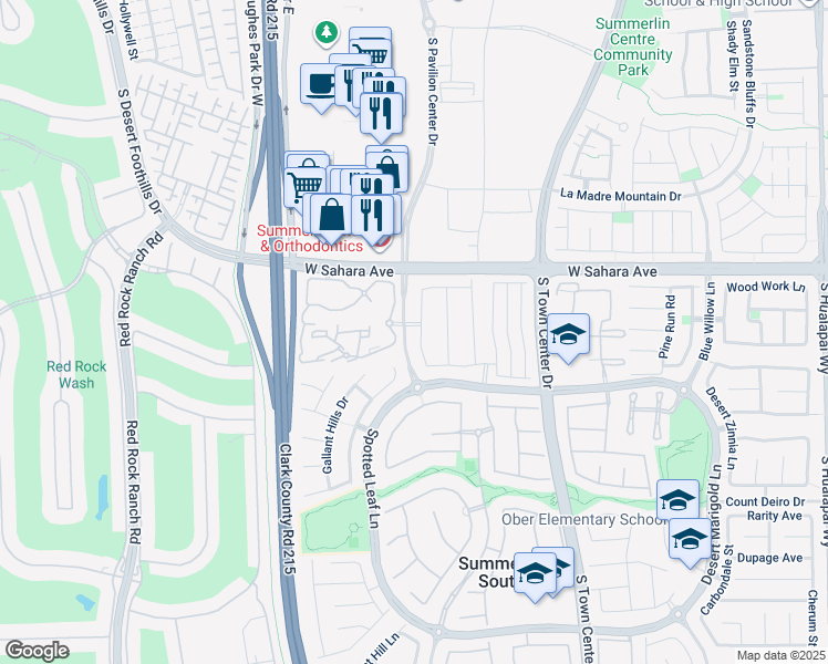 map of restaurants, bars, coffee shops, grocery stores, and more near 2631 Ivoryhill Street in Las Vegas