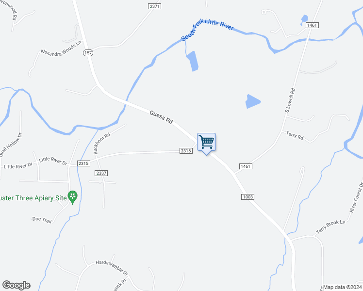 map of restaurants, bars, coffee shops, grocery stores, and more near 2414 Little River Drive in Hillsborough