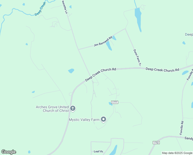 map of restaurants, bars, coffee shops, grocery stores, and more near 1719 Deep Creek Church Road in Burlington