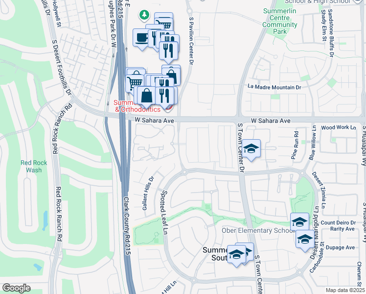 map of restaurants, bars, coffee shops, grocery stores, and more near 2631 Ivoryhill Street in Las Vegas