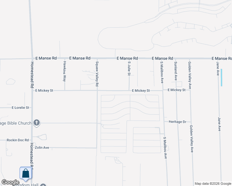 map of restaurants, bars, coffee shops, grocery stores, and more near 3640 East Gunnison Avenue in Pahrump