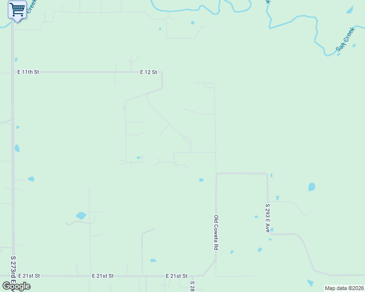 map of restaurants, bars, coffee shops, grocery stores, and more near 28555 15th Place in Catoosa