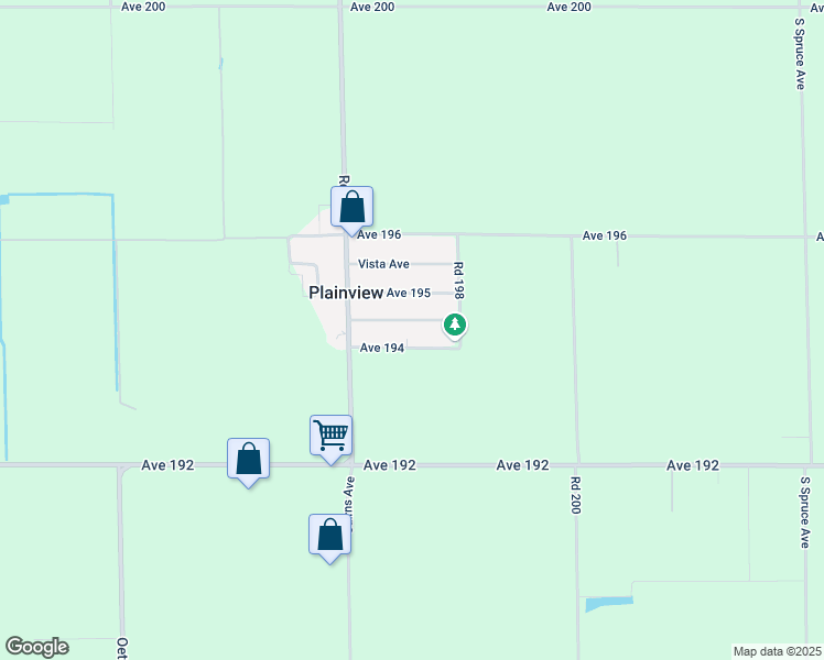 map of restaurants, bars, coffee shops, grocery stores, and more near 19732 Avenue 194 in Strathmore