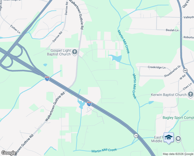 map of restaurants, bars, coffee shops, grocery stores, and more near 740 Morris Road in Winston-Salem