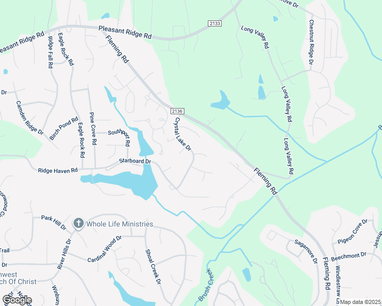 map of restaurants, bars, coffee shops, grocery stores, and more near 4501 Crystal Lake Drive in Greensboro