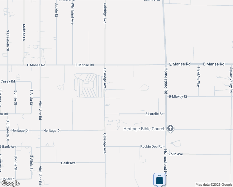 map of restaurants, bars, coffee shops, grocery stores, and more near 5201 Oakridge Avenue in Pahrump