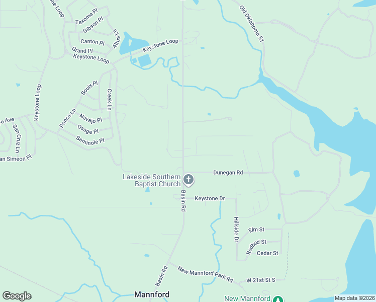 map of restaurants, bars, coffee shops, grocery stores, and more near 32019 Meadow Lane in Mannford