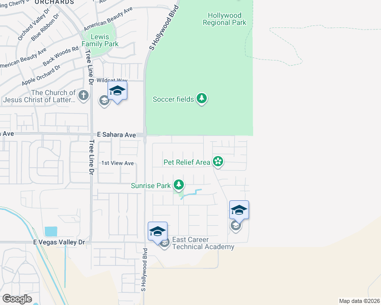 map of restaurants, bars, coffee shops, grocery stores, and more near 6736 Young Sky Avenue in Las Vegas