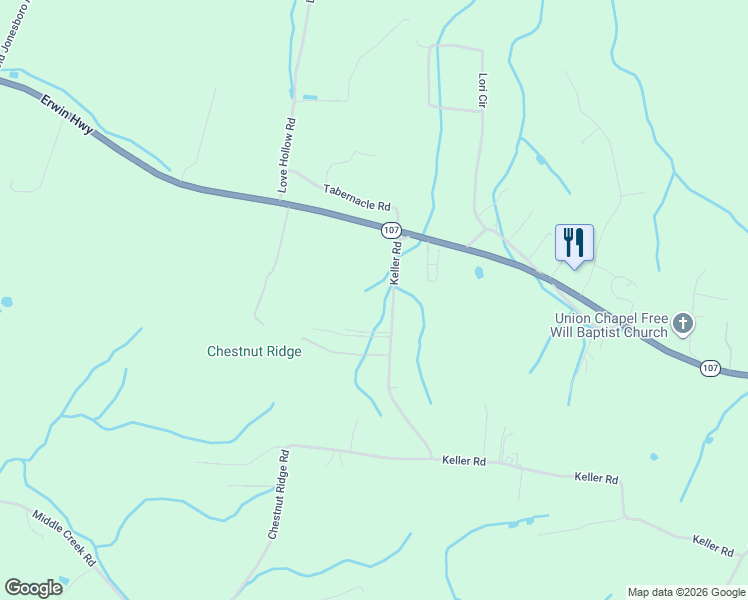 map of restaurants, bars, coffee shops, grocery stores, and more near 110 Keller Road in Afton