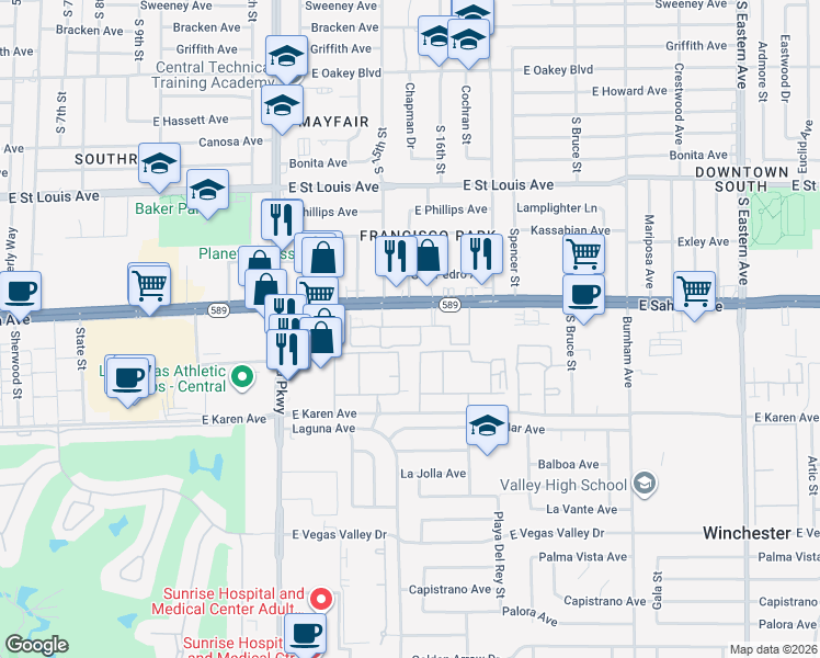 map of restaurants, bars, coffee shops, grocery stores, and more near in Winchester