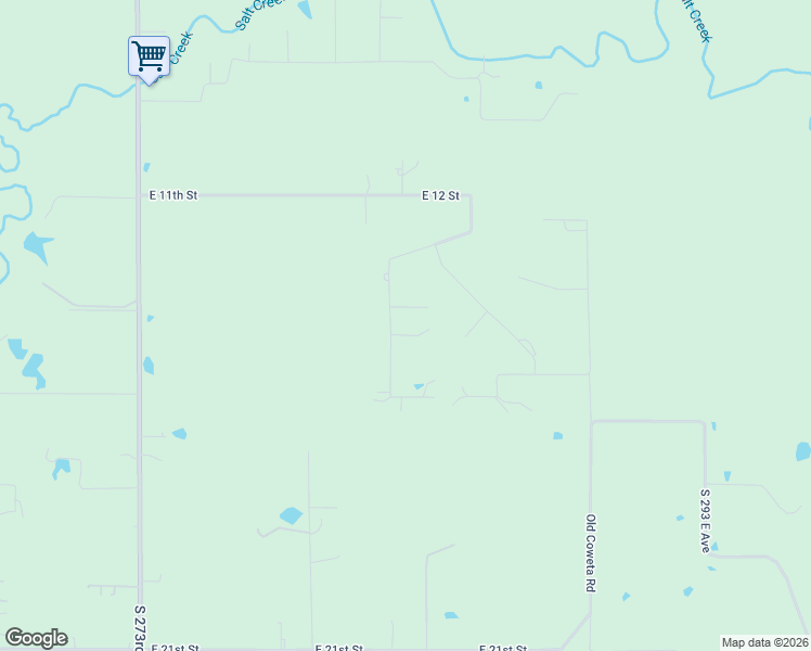 map of restaurants, bars, coffee shops, grocery stores, and more near 1361 South 281 East Avenue in Catoosa