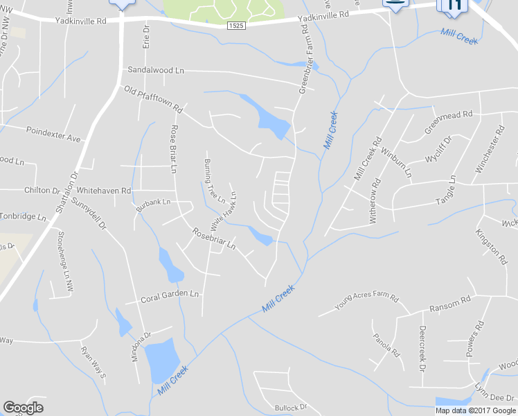 map of restaurants, bars, coffee shops, grocery stores, and more near 149 Windrush Road in Winston-Salem