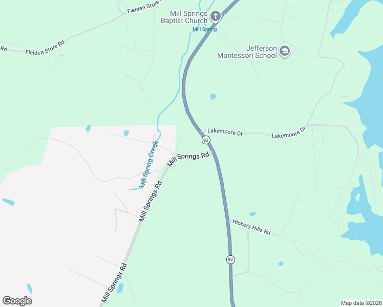 map of restaurants, bars, coffee shops, grocery stores, and more near 1681 Mill Springs Rd in New Market