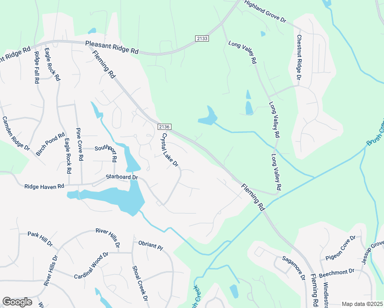 map of restaurants, bars, coffee shops, grocery stores, and more near 6001 Crystal Spring Court in Greensboro