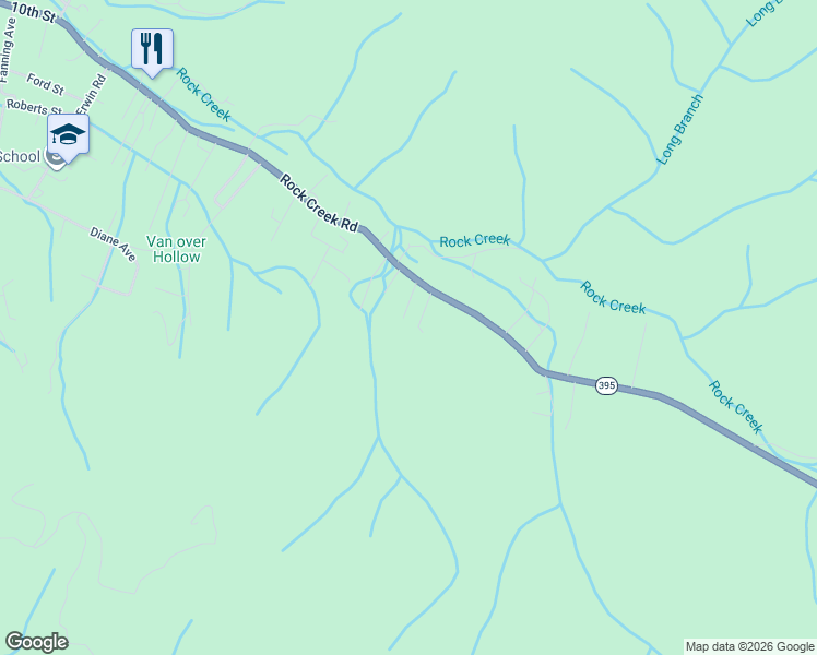map of restaurants, bars, coffee shops, grocery stores, and more near 810 Dogwood Dr in Erwin