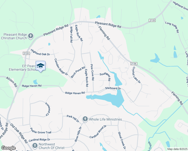 map of restaurants, bars, coffee shops, grocery stores, and more near 4523 Southport Road in Greensboro