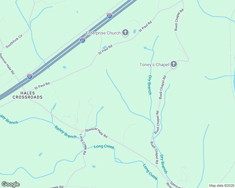 map of restaurants, bars, coffee shops, grocery stores, and more near 5379 Spencer Hale Road in Morristown