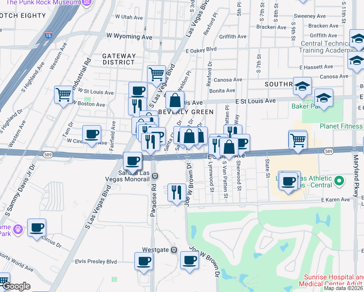 map of restaurants, bars, coffee shops, grocery stores, and more near in Winchester