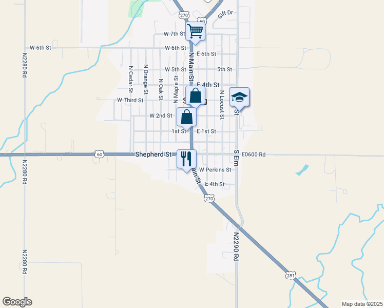 map of restaurants, bars, coffee shops, grocery stores, and more near in 