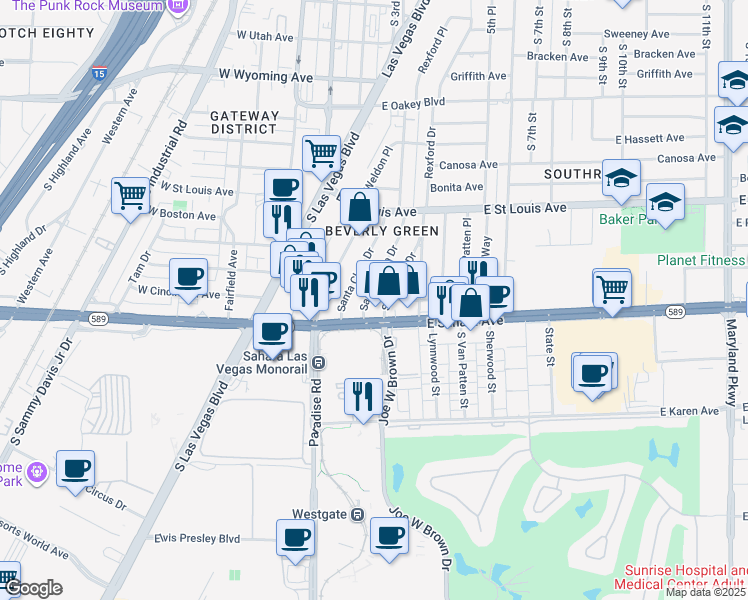 map of restaurants, bars, coffee shops, grocery stores, and more near in Winchester